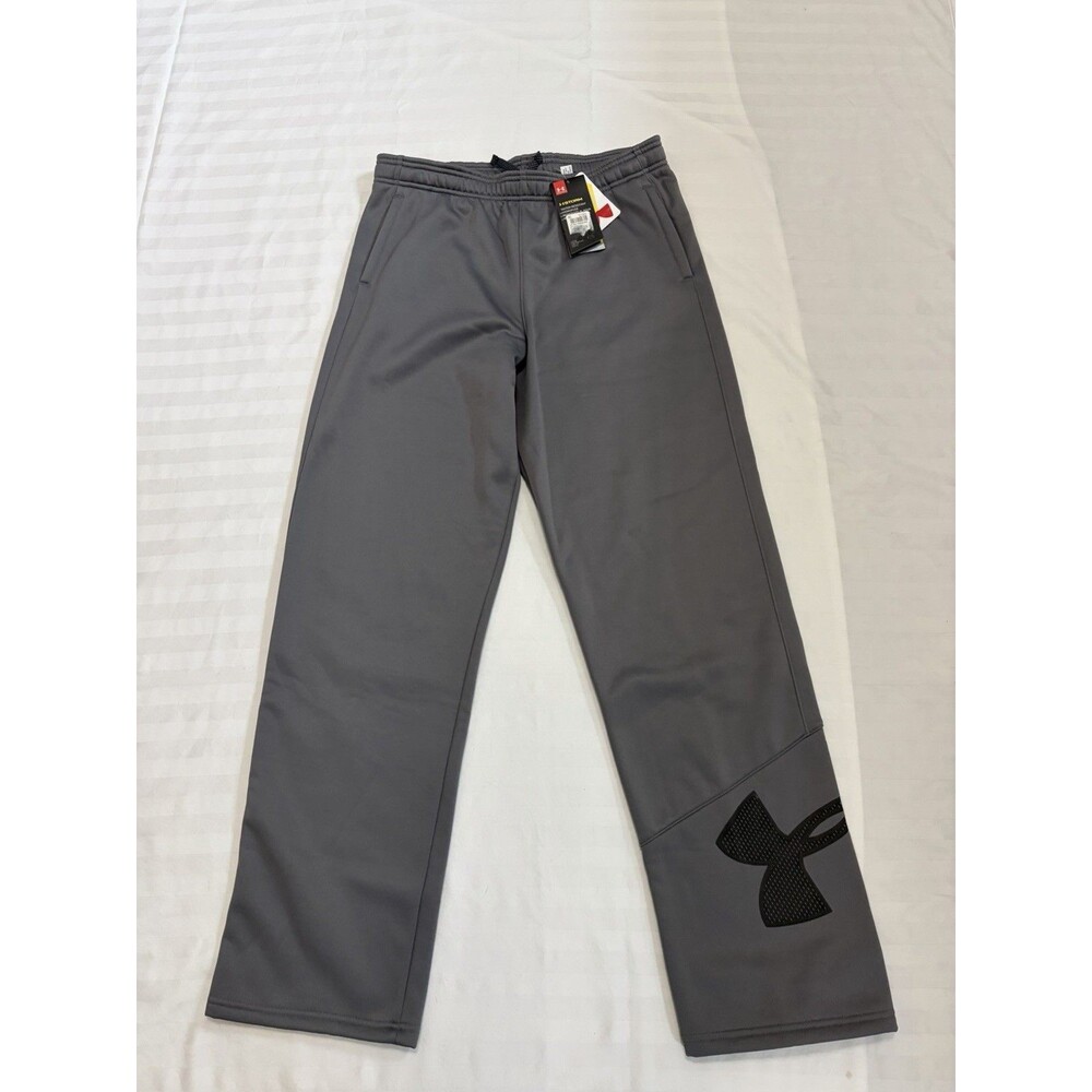 Under Armour Storm Fleece Pants Boys YXL Youth XL Grey ColdGear Loose Fit 14-16
